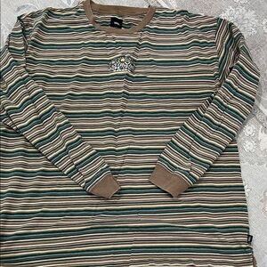 Vans Men's Multicolor Striped Long Sleeve Tee
